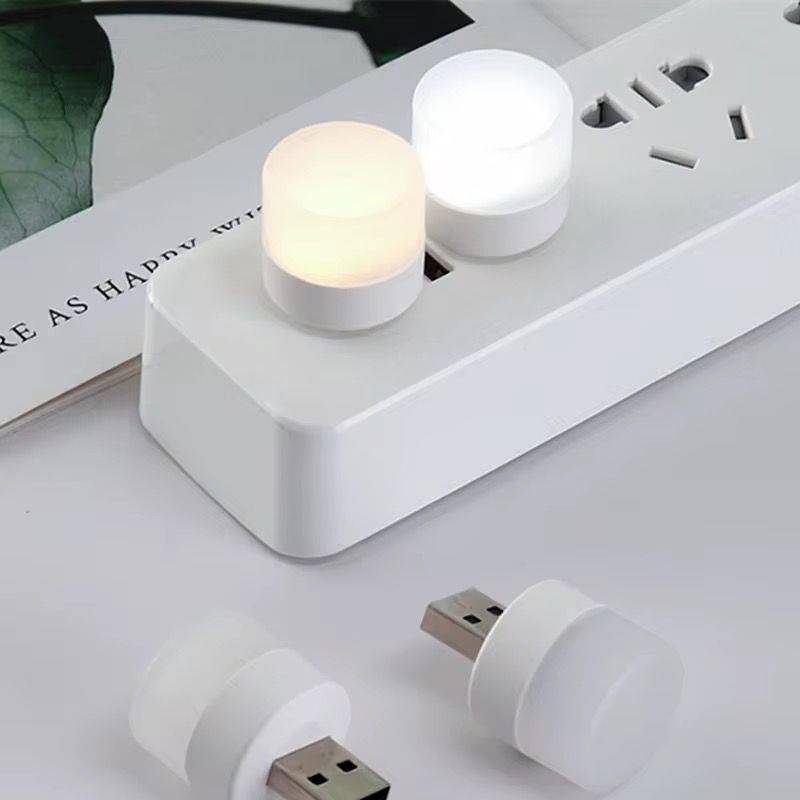 10x White Tiny USB Lamp